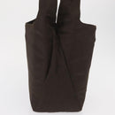 ETRO Tote Bag DenimCanvas Plan Soleil Brown Silver Auth bs32651-4
