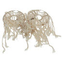 LOEWE Earring Canvas White Silver Auth bs32653V-11