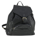 Gianni Versace Backpack Leather Black Gold Auth bs32654-1