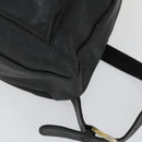 Gianni Versace Backpack Leather Black Gold Auth bs32654-16