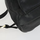 Gianni Versace Backpack Leather Black Gold Auth bs32654-17