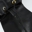Gianni Versace Backpack Leather Black Gold Auth bs32654-10