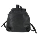 Gianni Versace Backpack Leather Black Gold Auth bs32654-2