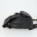 Gianni Versace Backpack Leather Black Gold Auth bs32654-4