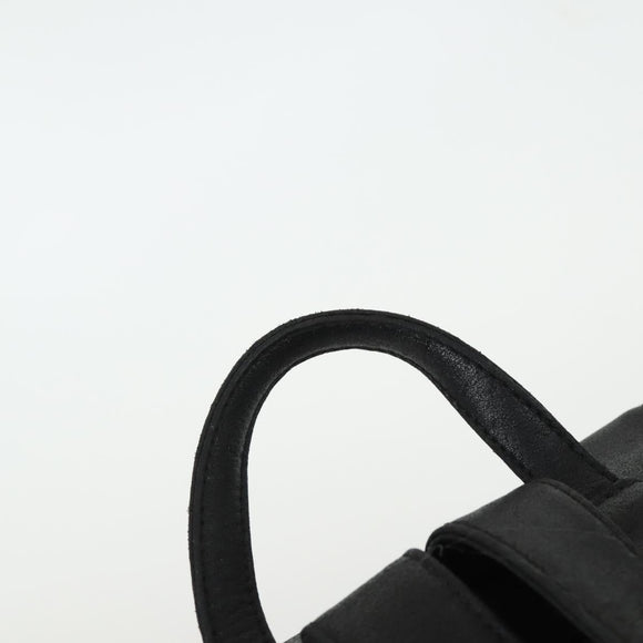Gianni Versace Backpack Leather Black Gold Auth bs32654