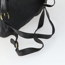 Gianni Versace Backpack Leather Black Gold Auth bs32654-8