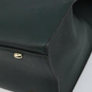 CELINE Tote Bag Leather Green Gold Auth bs32656-12