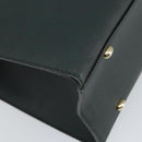 CELINE Tote Bag Leather Green Gold Auth bs32656-13