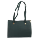 CELINE Tote Bag Leather Green Gold Auth bs32656-3