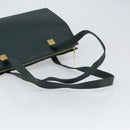 CELINE Tote Bag Leather Green Gold Auth bs32656-7