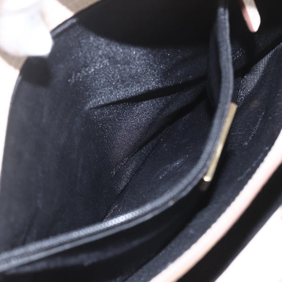 LOEWE Hand Bag Leather Beige Gold Auth bs32657