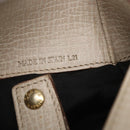 LOEWE Hand Bag Leather Beige Gold Auth bs32657-12