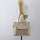 LOEWE Hand Bag Leather Beige Gold Auth bs32657-24