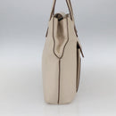 LOEWE Hand Bag Leather Beige Gold Auth bs32657-3