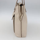 LOEWE Hand Bag Leather Beige Gold Auth bs32657-4