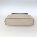 LOEWE Hand Bag Leather Beige Gold Auth bs32657-5