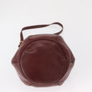 CARTIER Must Line Shoulder Bag Leather Bordeaux Gold Auth bs32660-10