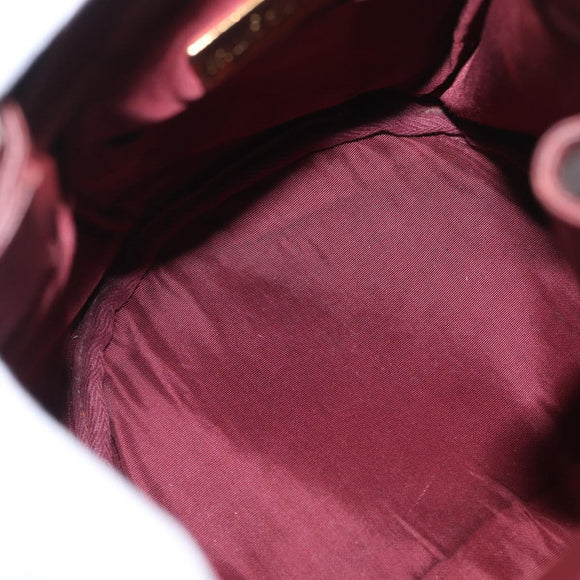 CARTIER Must Line Shoulder Bag Leather Bordeaux Gold Auth bs32660