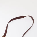 CARTIER Must Line Shoulder Bag Leather Bordeaux Gold Auth bs32660-8