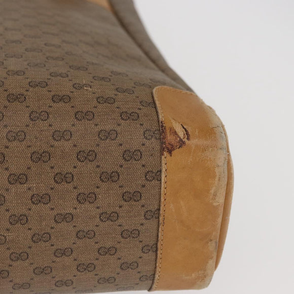 GUCCI GG Supreme Tote Bag PVC Beige Gold 002 37 0035 Auth bs32662