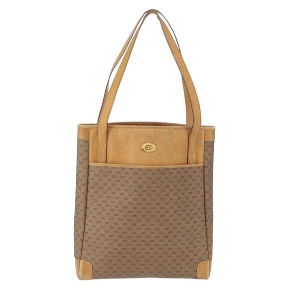 GUCCI GG Supreme Tote Bag PVC Beige Gold 002 37 0035 Auth bs32662