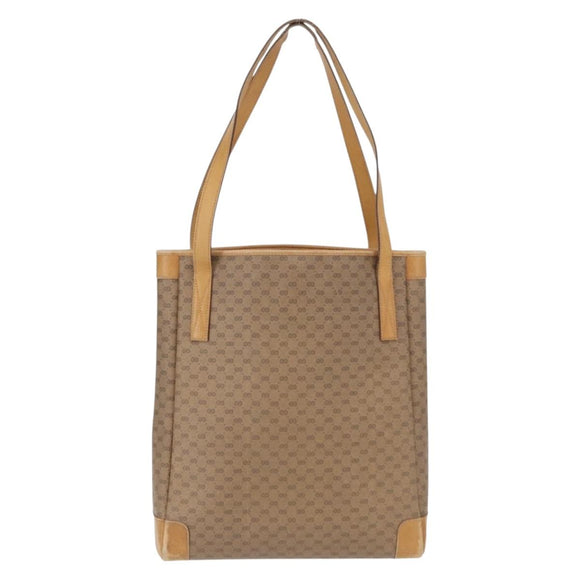 GUCCI GG Supreme Tote Bag PVC Beige Gold 002 37 0035 Auth bs32662