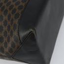 CELINE Macadam Canvas Tote Bag PVC Leather Black Gold Auth bs32663-15