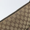 GUCCI GG Canvas Shoulder Bag Beige Silver 145857 Auth bs32664-14
