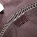 GUCCI GG Canvas Shoulder Bag Beige Silver 145857 Auth bs32664-16