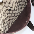 GUCCI GG Canvas Shoulder Bag Beige Silver 145857 Auth bs32664-22