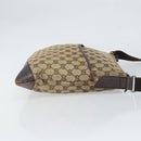 GUCCI GG Canvas Shoulder Bag Beige Silver 145857 Auth bs32664-4