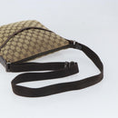 GUCCI GG Canvas Shoulder Bag Beige Silver 145857 Auth bs32664-7