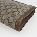 GUCCI GG Plus Supreme Clutch Bag PVC Beige Gold Auth bs32666-10