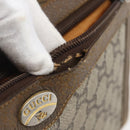 GUCCI GG Plus Supreme Clutch Bag PVC Beige Gold Auth bs32666-21