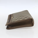GUCCI GG Plus Supreme Clutch Bag PVC Beige Gold Auth bs32666-4