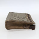 GUCCI GG Plus Supreme Clutch Bag PVC Beige Gold Auth bs32666-5