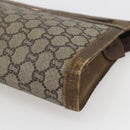 GUCCI GG Plus Supreme Clutch Bag PVC Beige Gold Auth bs32666-8