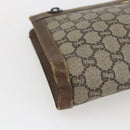 GUCCI GG Plus Supreme Clutch Bag PVC Beige Gold Auth bs32666-9