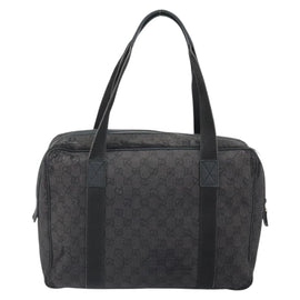 GUCCI GG Canvas Hand Bag Black 282529 Auth bs32670 - 0