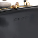 GUCCI Vanity Hand Bag Patent leather Black Gold 000 2040 0323 Auth bs32671-18