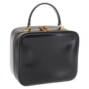 GUCCI Vanity Hand Bag Patent leather Black Gold 000 2040 0323 Auth bs32671-1