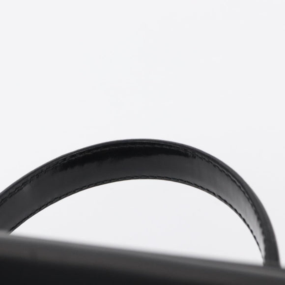 GUCCI Vanity Hand Bag Patent leather Black Gold 000 2040 0323 Auth bs32671