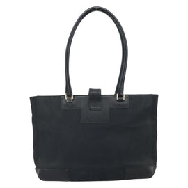 GUCCI Tote Bag Canvas Black Gold 002 1109 Auth bs32672 - 0