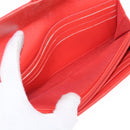 CHANEL Matelasse Long Wallet Lamb Skin Red CC Auth bs32679-10