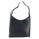 Salvatore Ferragamo Shoulder Bag Leather Black Silver Auth bs32686-1
