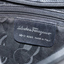 Salvatore Ferragamo Shoulder Bag Leather Black Silver Auth bs32686-12