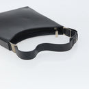 Salvatore Ferragamo Shoulder Bag Leather Black Silver Auth bs32686-7