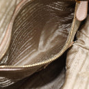 PRADA Hand Bag Leather Beige Gold Auth bs32687-23