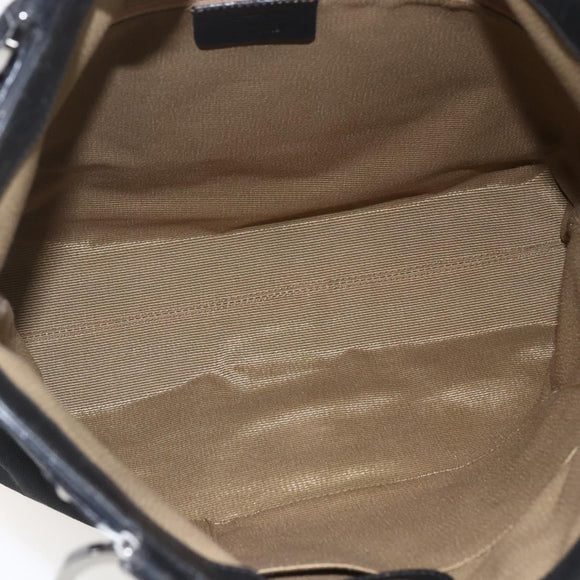 Salvatore Ferragamo Tote Bag Canvas Black Silver Auth bs32688