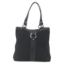 Salvatore Ferragamo Tote Bag Canvas Black Silver Auth bs32688-13